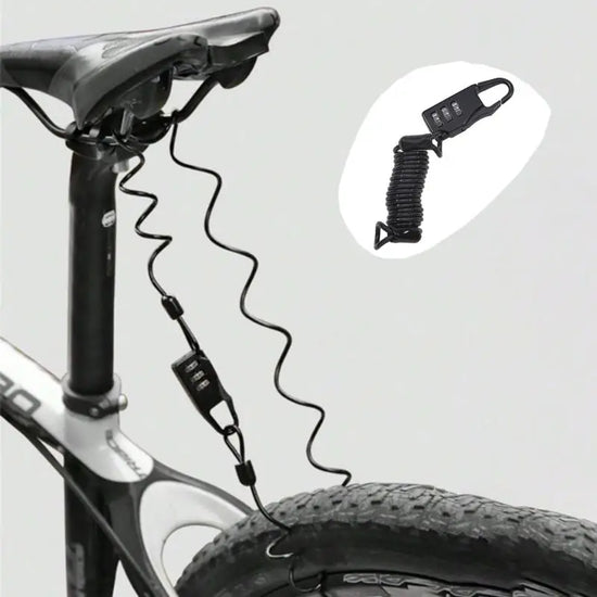 Anti-theft Helmet Lock  Handlebar Mount Motorcycle Electric Motorbike Universal Security Lock Password Lock Steel Cable Lock